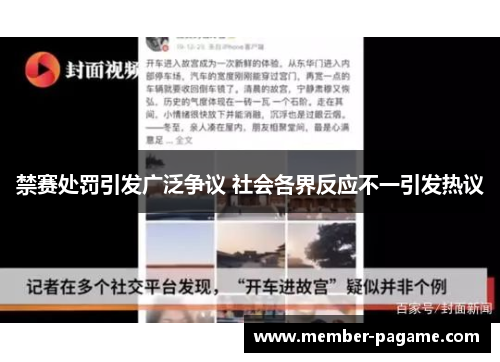 禁赛处罚引发广泛争议 社会各界反应不一引发热议
