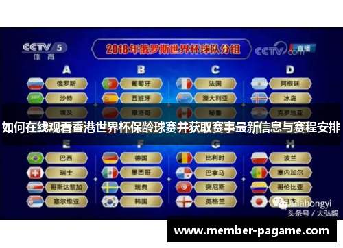 如何在线观看香港世界杯保龄球赛并获取赛事最新信息与赛程安排