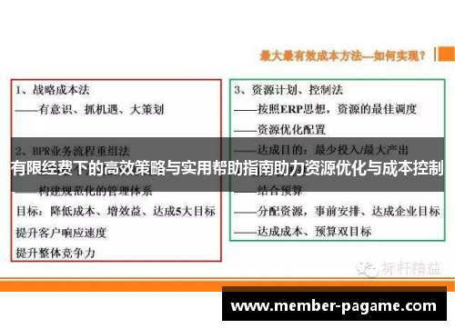 有限经费下的高效策略与实用帮助指南助力资源优化与成本控制