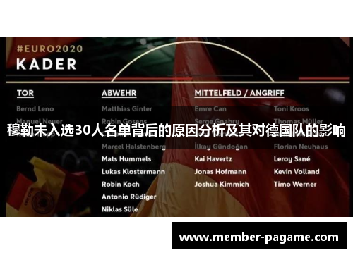 穆勒未入选30人名单背后的原因分析及其对德国队的影响